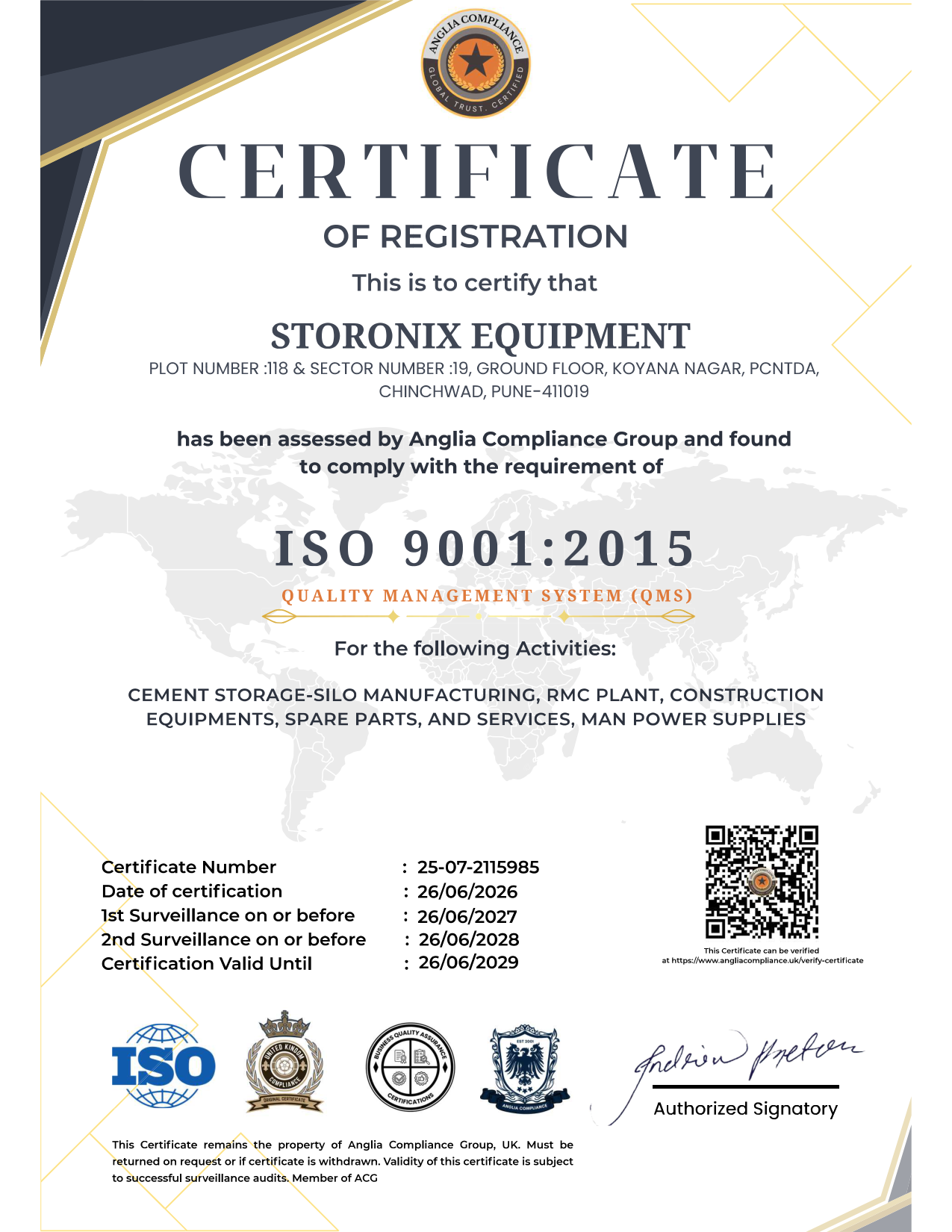 ISO 9001:2015 Certificate